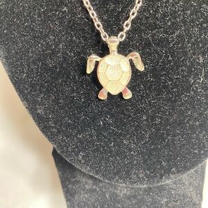 Gold Turtle Pendant Necklace